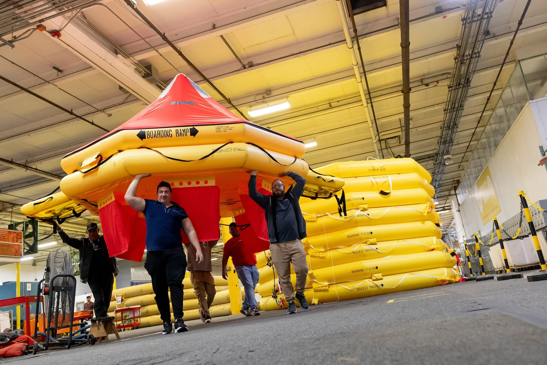 Life raft production, Miami facility